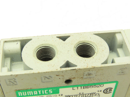 Numatics L11BB5520 Pneumatic  Valve Double Solenoid 120VAC 50/60 Hz 1/8" NPT