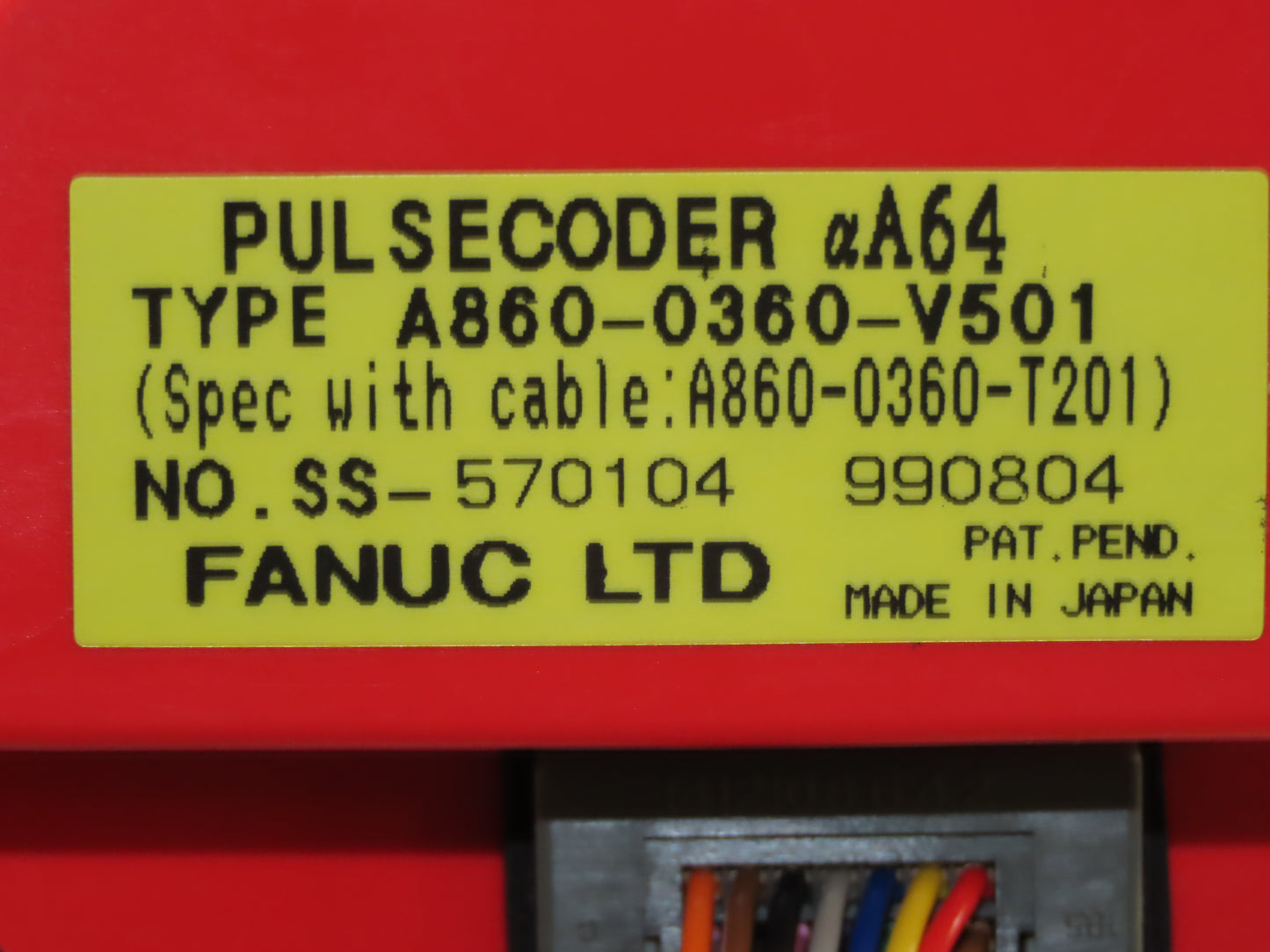 Fanuc A06B-0162-B075 AC Servo Motor 1.4 kW 3000RPM A860-0360-V501 Pulse Coder