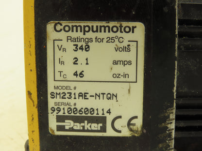 Parker SM231AE-NTQN SM231AE-NTQN Compumotor Servo Motor 340V 2.1A With  Encoder