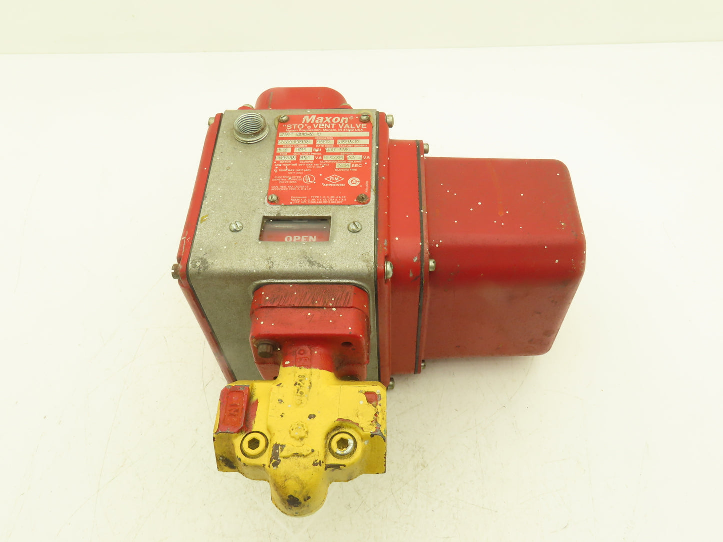 Maxon .75" STO-A 0 Natural Gas Shut Off Vent Valve 3/4"NPT 125PSI 115V