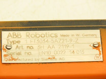 ABB Robotics 1FT3034-5AZ21-9-Z AC Servo Motor 26T Gear