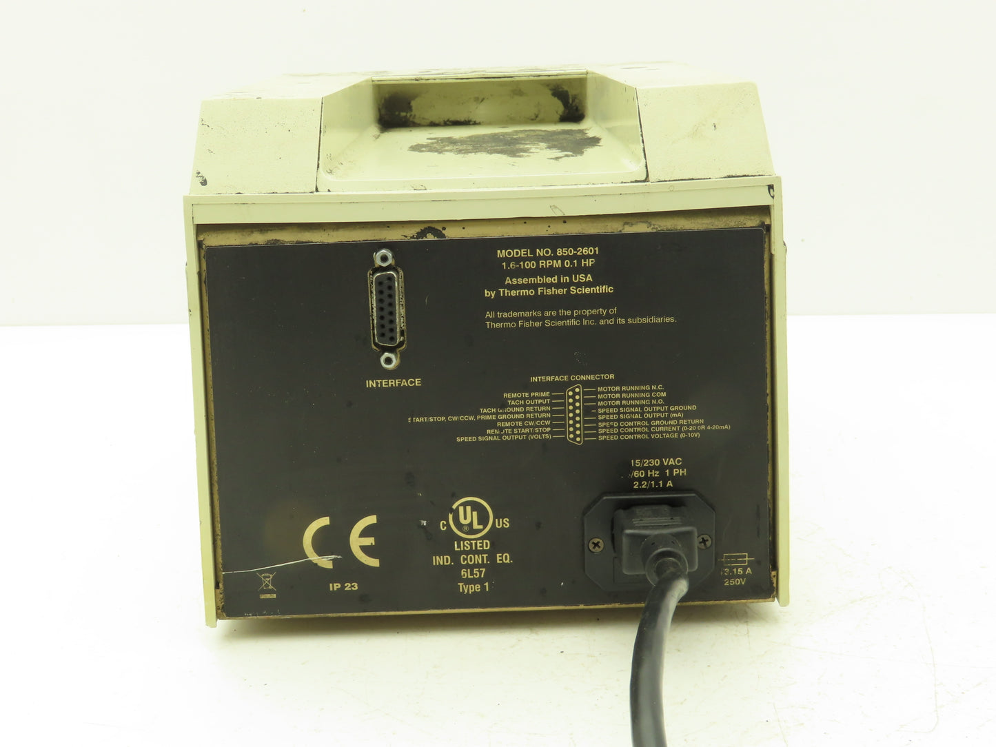 Masterflex 850-2601 L/S Digital Standard Drive Cole Parmer Peristaltic Pump