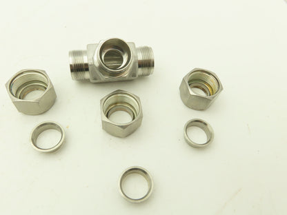 Swagelok SS-1010-3 Union Tee Fitting 5/8" Tube 316 Stainless Lot of 5