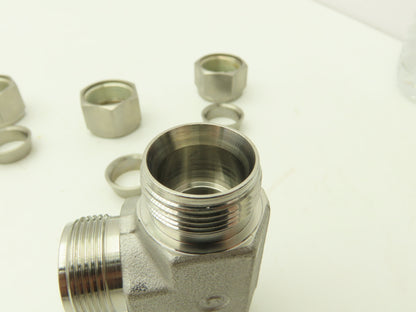 Swagelok SS-1010-3 Union Tee Fitting 5/8" Tube 316 Stainless Lot of 5