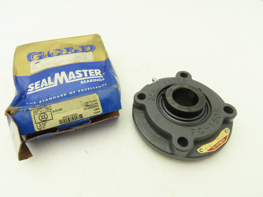 SealMaster MFC-19C Flange Mount Ball Bearing 1 3/16" Bore Bearing Insert 3-13C