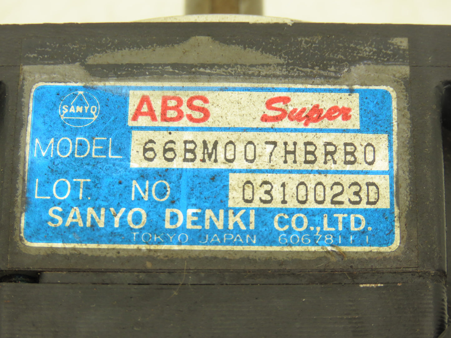 Sanyo Denki 66BM007HBRB0 AC Servo Motor ABS Super With R05G432562 Encoder