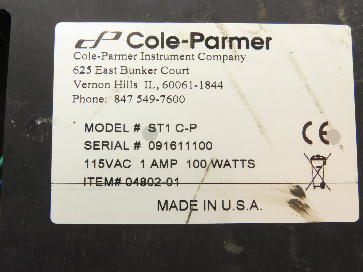 Cole Palmer ST1 C-P Stirrer Lab Magnetic Rotary 1500 RPM 120V