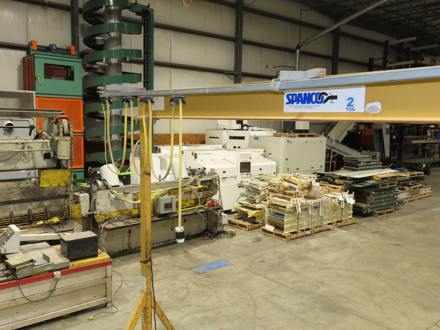 Spanco E-Series 2 Ton 4000Lb Fixed Height Gantry Crane 10' 9"Span 10'H w/Trolley