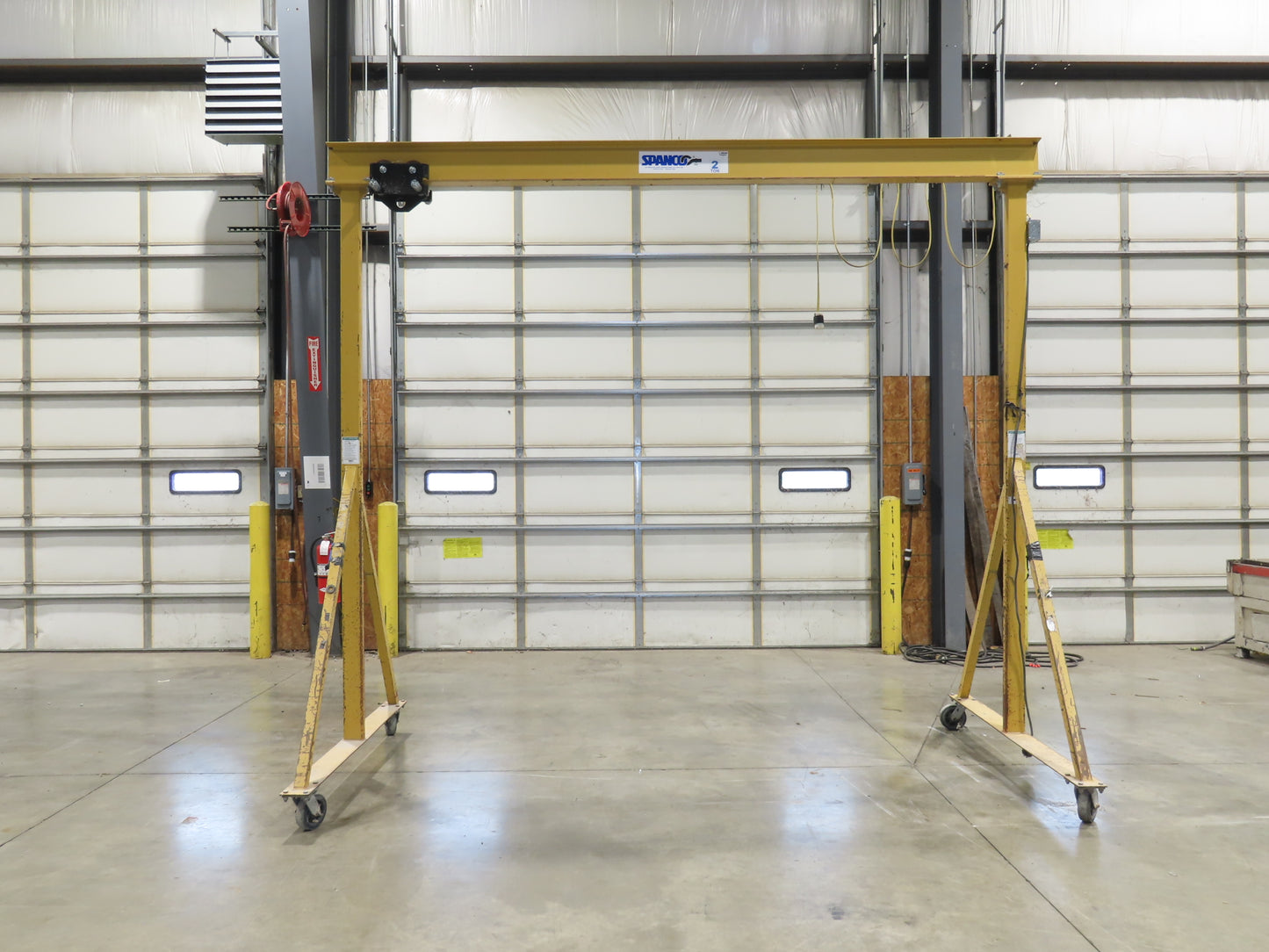 Spanco E-Series 2 Ton 4000Lb Fixed Height Gantry Crane 10' 9"Span 10'H w/Trolley