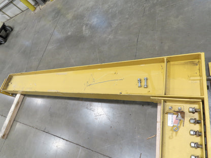 Gorbel 1/2 Ton 1000Lb Full Cantilever Post Jib Crane 15' 2"Span 10'HUB 11' 2"OAH