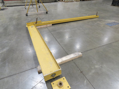 Gorbel 1/2 Ton 1000Lb Full Cantilever Post Jib Crane 15' 2"Span 10'HUB 11' 2"OAH