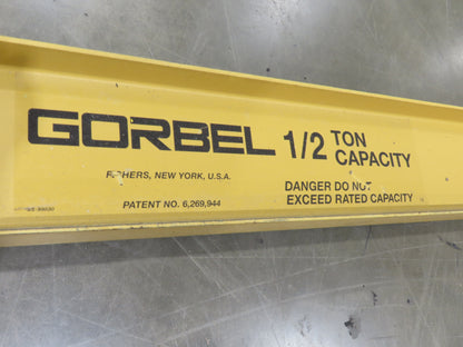 Gorbel 1/2 Ton 1000Lb Full Cantilever Post Jib Crane 15' 2"Span 10'HUB 11' 2"OAH
