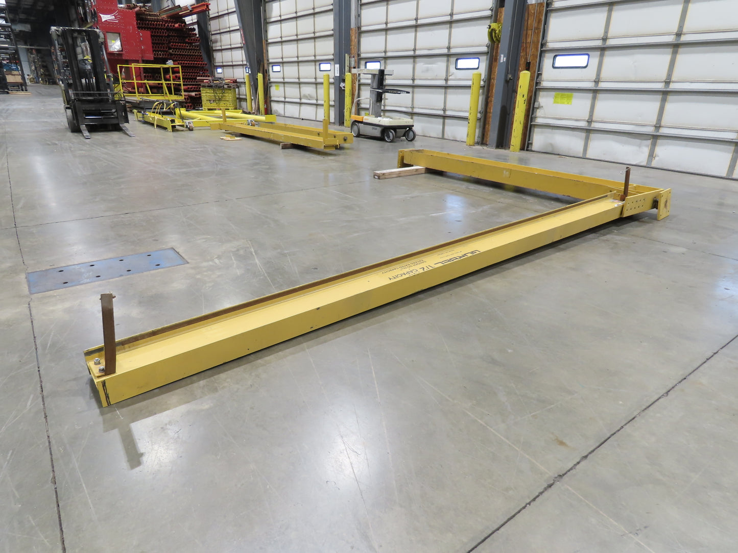 Gorbel 1/2 Ton 1000Lb Full Cantilever Post Jib Crane 15' 2"Span 10'HUB 11' 2"OAH