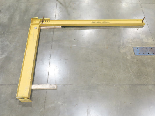 Gorbel 1/2 Ton 1000Lb Full Cantilever Post Jib Crane 15' 2"Span 10'HUB 11' 2"OAH