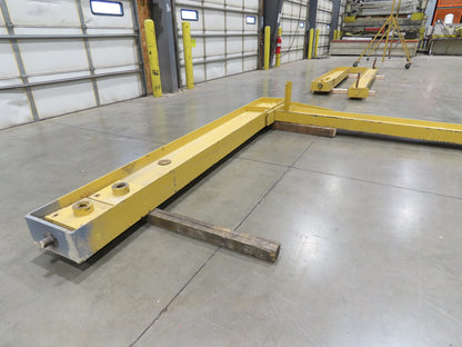 Gorbel 1 Ton 2000Lb Full Cantilever Post Jib Crane 15' Span 9' 2"HUB 11' 3"OAH