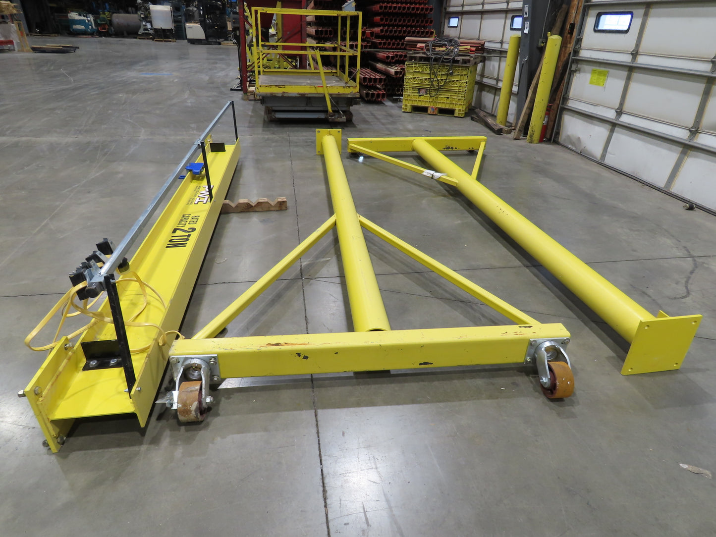 All-Lift 2 Ton 4000Lb Fixed Height Gantry Crane 12' Span 14'HUB w/Trolley