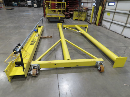 All-Lift 2 Ton 4000Lb Fixed Height Gantry Crane 12' Span 14'HUB w/Trolley