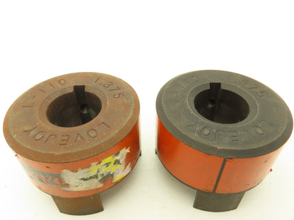 Lovejoy L-110X1.375 Coupling Both Pieces Same Size 1.375" Bore No Spider