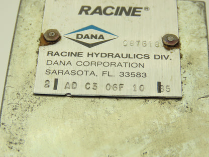 Dana 987618 Hydraulic Manifold Block W Flow Control Valve