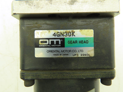 Oriental Motor 4IK22RGN-AUL 22W Speed Control Motor w/ 2 gearboxes Triple Output