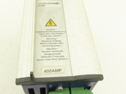Kollmorgen Servostar 600 Servo Drive Control Module 4kVA 480VDC In 606-AS