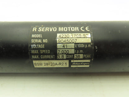 Atlas Copco 4230 1705 80 R Servo Motor 41V/1000RPM 700RPM BSM 28120A R2.5