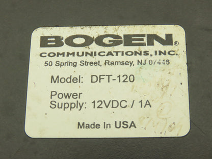Bogen DFT-120 Ethernet Digital Feedback I/O Module 12VDC