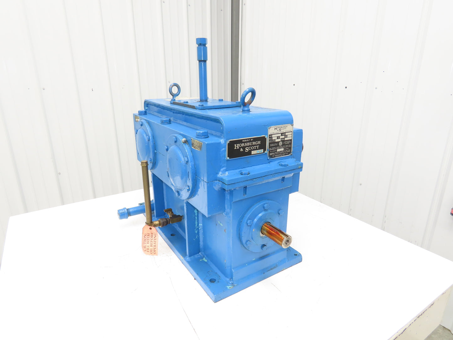 Horsburgh & Scott B-668 Worm Gearbox Reducer 15.5 Ratio 20Hp 74rpm Dual Shaft