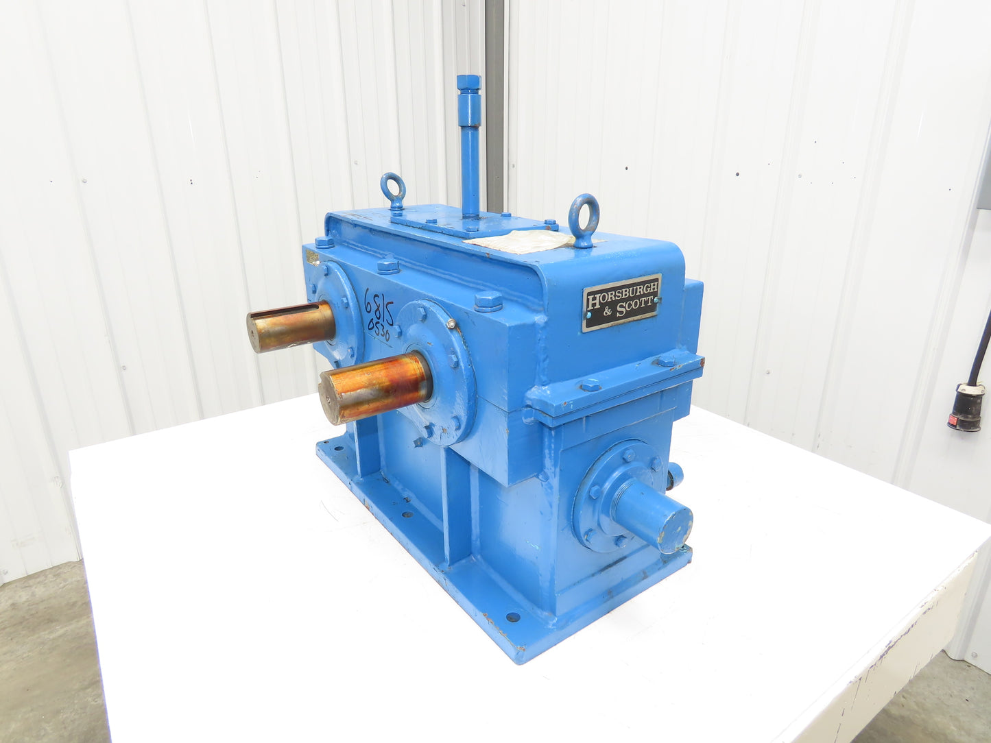 Horsburgh & Scott B-668 Worm Gearbox Reducer 15.5 Ratio 20Hp 74rpm Dual Shaft