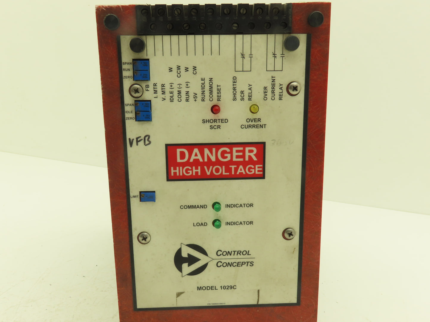 Control Concepts 1029C-V-575V-120A-R0/5V-IPOT Scr Power Controller 575V 1Ph 120A