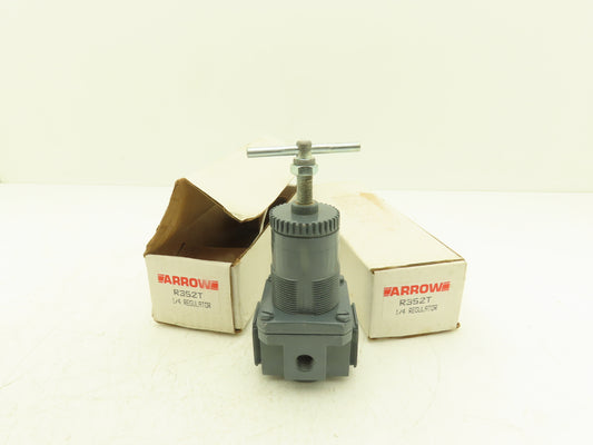 Arrow R352T Pneumatic Air Regulator 1/4"NPT 125PSI 50SCFM T-Handle  Lot of 2