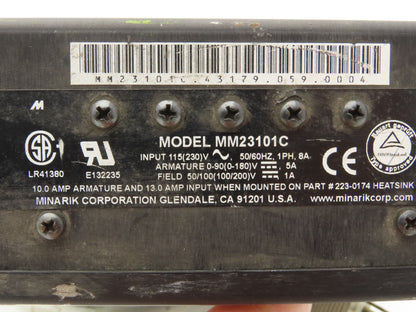 Minarik Master 20000 DC Motor Control Speed Drive 90/180VDC 115/230V Input