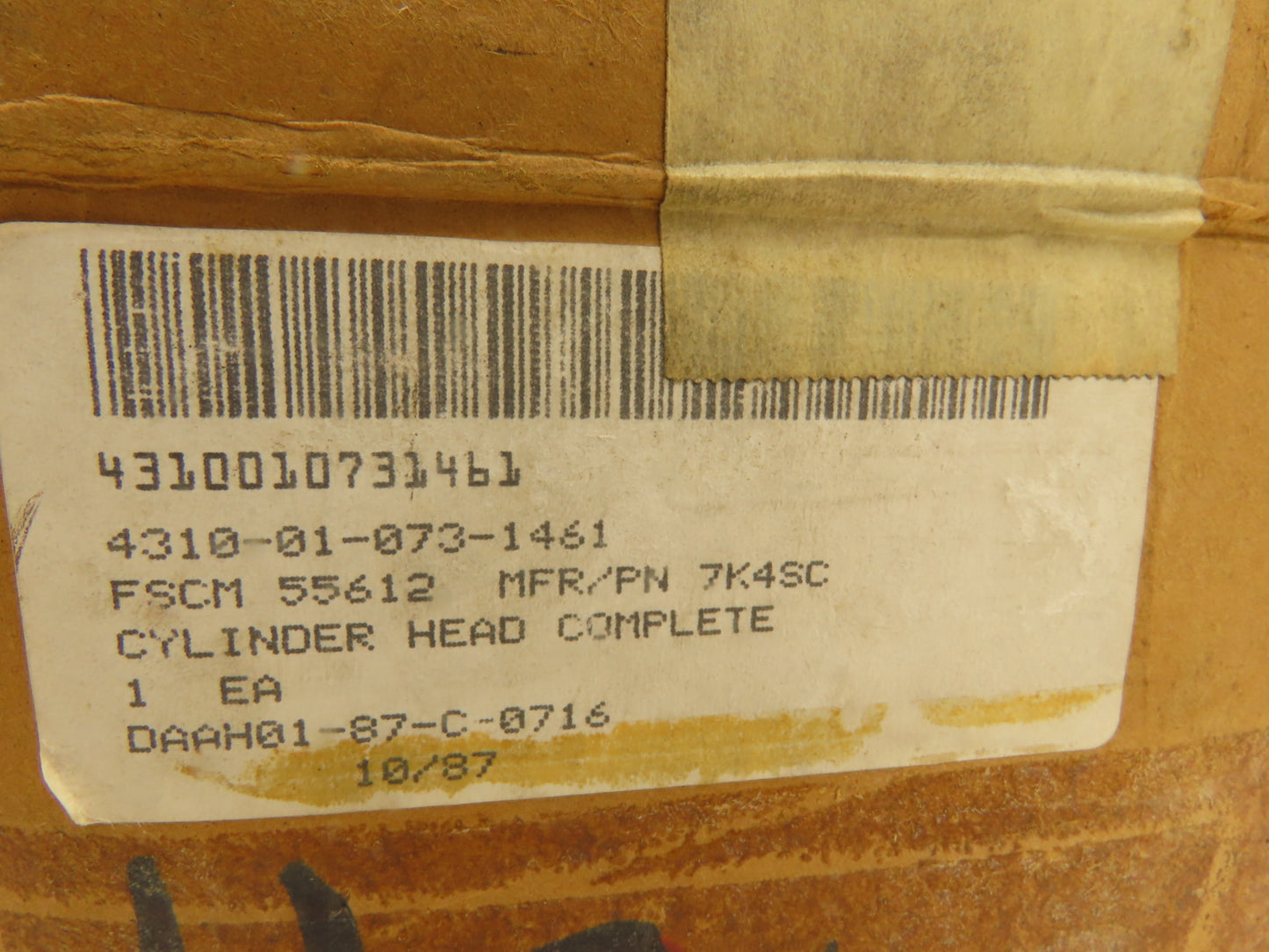 American Bristol 7K4SC Air Compressor Cylinder Head Military Surplus