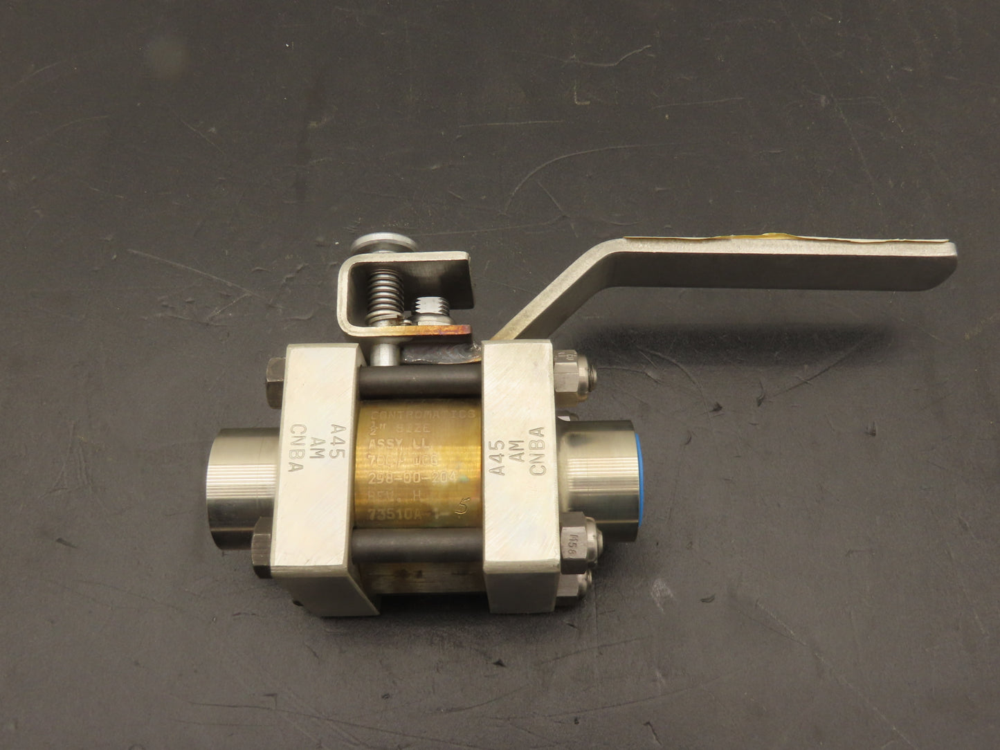 Contromatics 298-00-204 Stainless Steel 3pc Ball Valve 1/2" Socket Weld 700 WOG