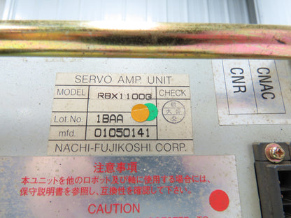 Nachi Fujikoshi RBX1100G AC Servo Amplifier Drive Control Unit *Read