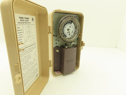 Tork 8002N 24 Hour Mechanical Dial Timer Switch DPST 20A 120V Outdoor