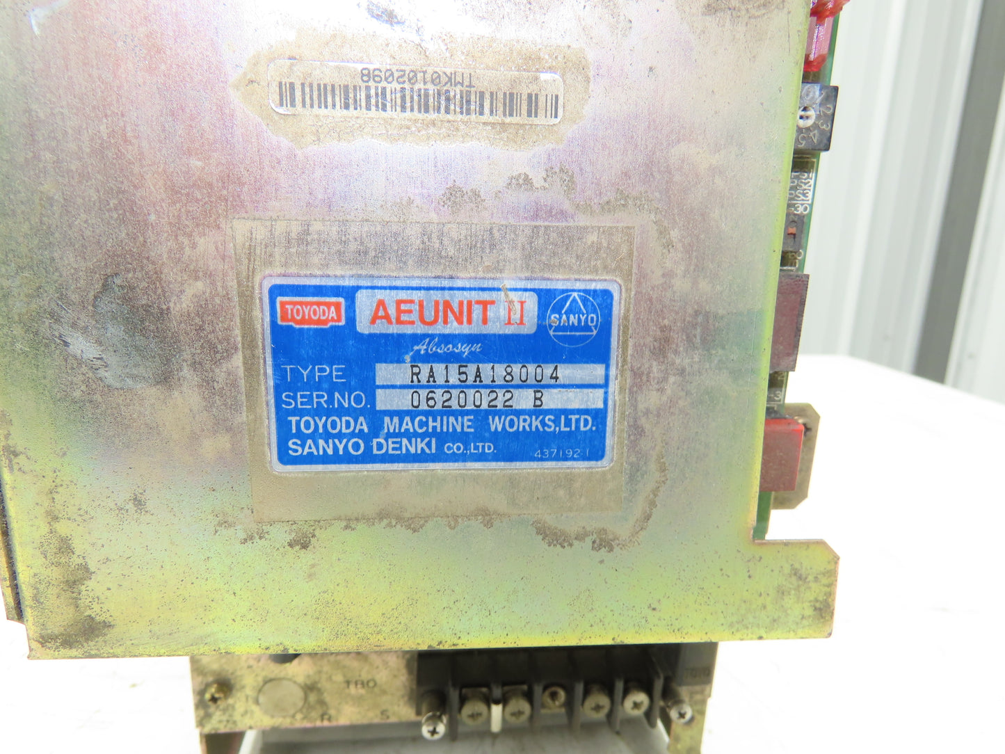 Toyoda RA15A18004 Servo Amplifier AE Unit II BL Super Sanyo Denki