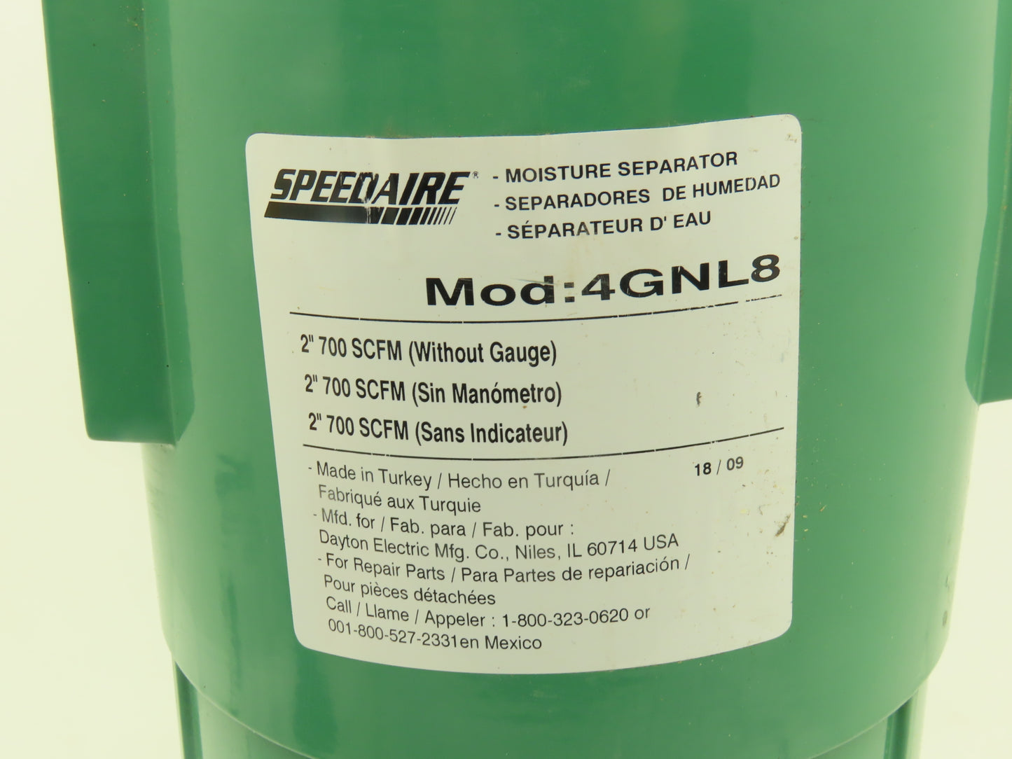 Speedaire 4GNL8 Pneumatic Air Condensate Separator 700 SCFM 2"NPT