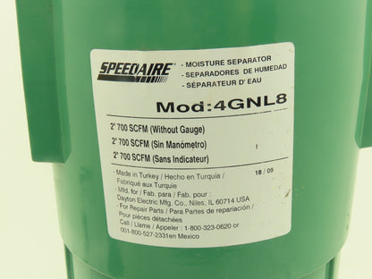 Speedaire 4GNL8 Pneumatic Air Condensate Separator 700 SCFM 2"NPT