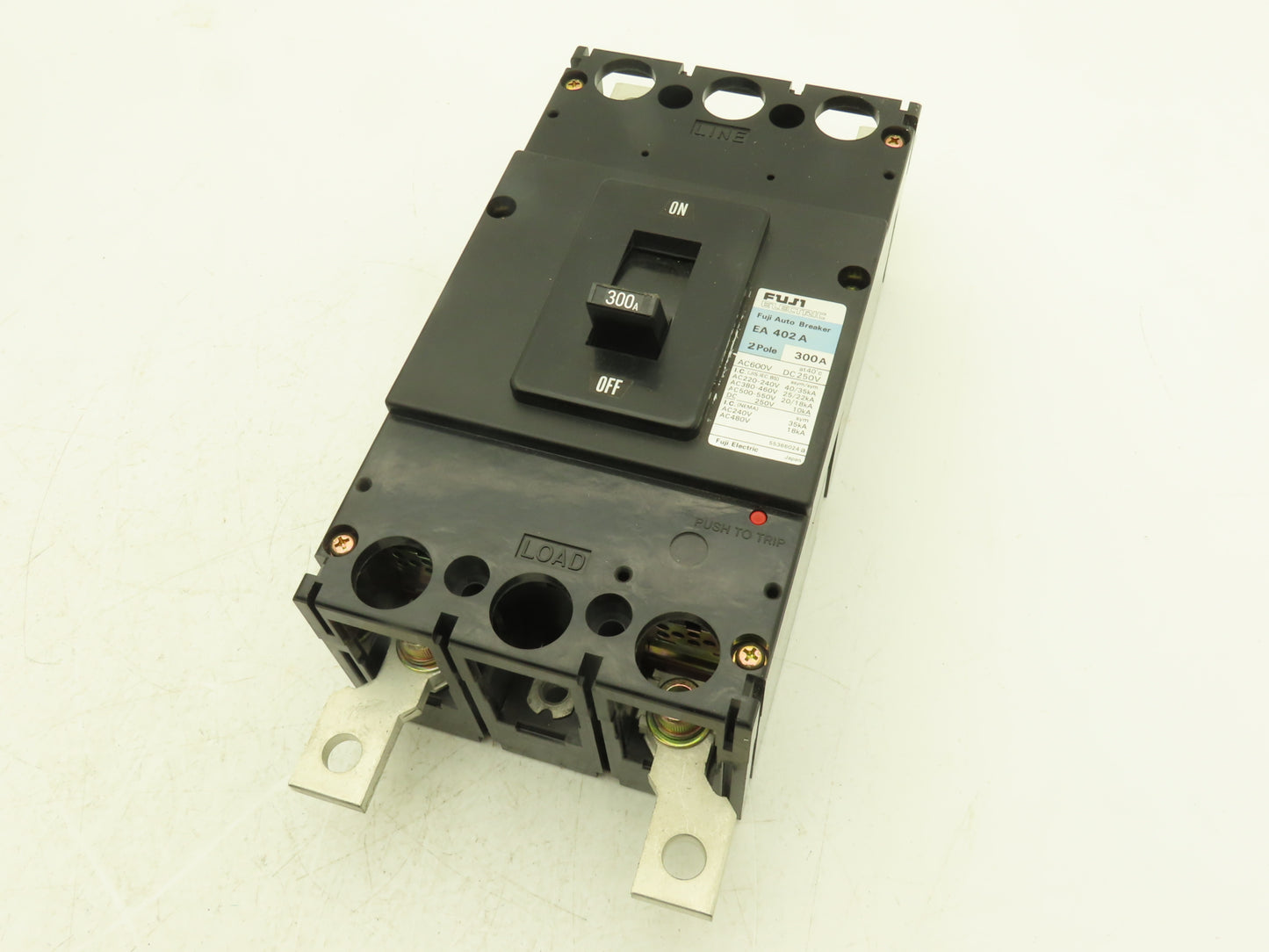 Fuji Electric EA402A  2-Pole Auto Circuit Breaker 300A 600VAC 250VDC 2-Pole