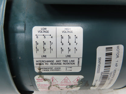 Baldor-Reliance VUHM3546T AC Motor 1Hp 1750RPM 208-230/460V 143TC TEFC