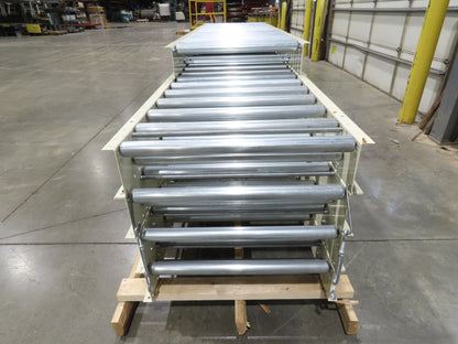 Hytrol 30" Gravity Roller Conveyor 1.9" Roller 27"BF 5-Sections 48' 4"L w/Legs