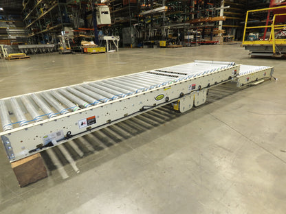 Hytrol 30" Gravity Roller Conveyor 1.9" Roller 27"BF 5-Sections 48' 4"L w/Legs