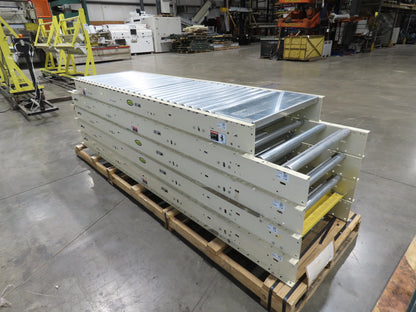 Hytrol 30" Gravity Roller Conveyor 1.9" Roller 27"BF 5-Sections 48' 4"L w/Legs