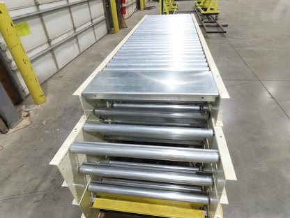 Hytrol 30" Gravity Roller Conveyor 1.9" Roller 27"BF 5-Sections 48' 4"L w/Legs