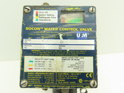 UFM Rocon WCV-S-4-H-7-E3C5-D-L-E5C2 Bronze Water Flow Control Valve 1/2"npt