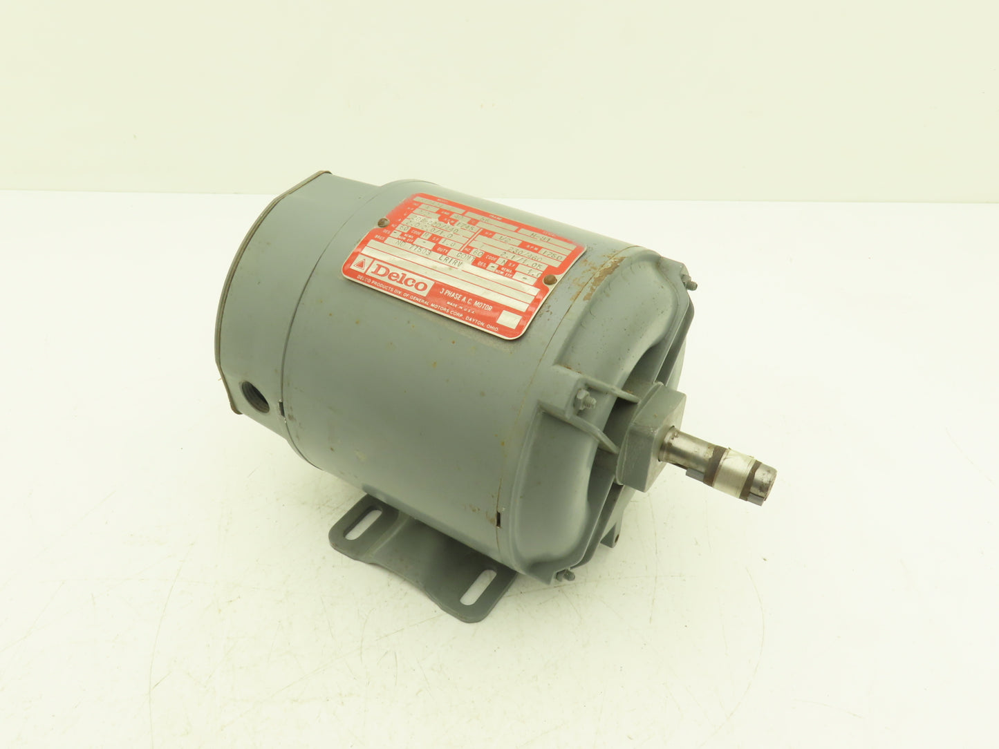 Delco 2J7624-Z Vintage AC Motor 1/2Hp 1750 RPM 230/460V 3PH 56 Frame 5/8"Shaft