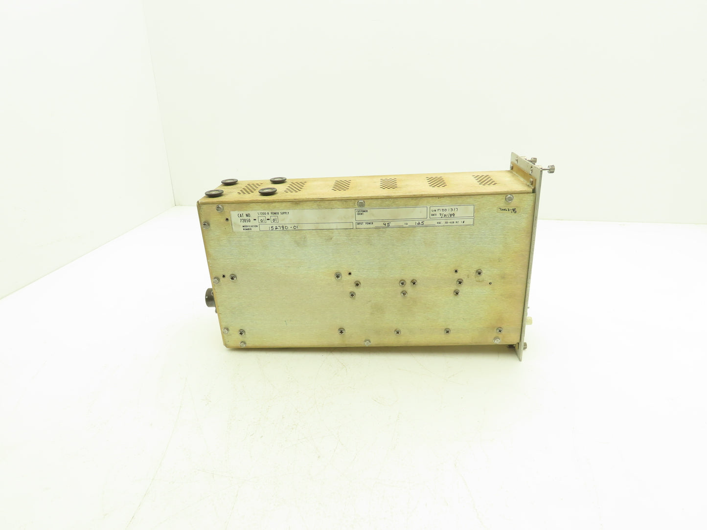 Bently Nevada S7200-R Power Supply Rack Module 125VAC 72050-01-01