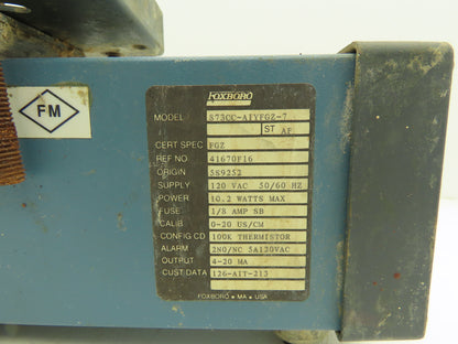 Foxboro 41670F16 Electrochemical Contacting Conductivity Analyzer 873CC-AIYFGZ