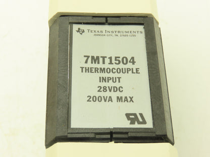 Texas Instruments 7MT-1504 Thermocouple Input Module 28VDC w/Manual